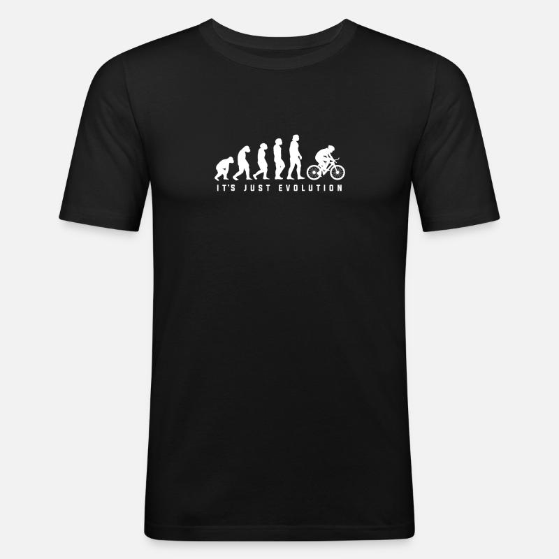 Evolution du vélo - T-shirt près du corps Homme - noir