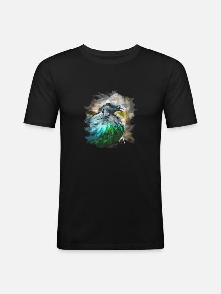 colombe - T-shirt près du corps Homme - noir