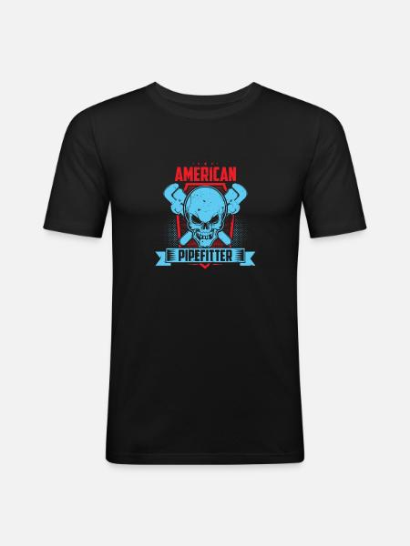American pipefitter - Men's Slim Fit T-Shirt - black