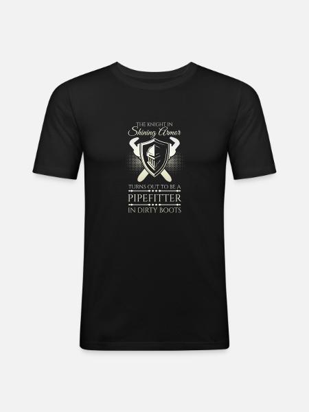 Pipefitter Knight - Men's Slim Fit T-Shirt - black