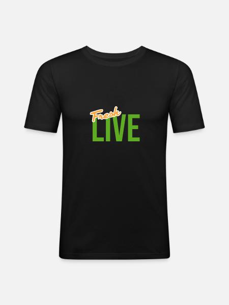 Fresh live - Men's Slim Fit T-Shirt - black