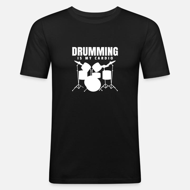 Gift drummer drummer drummer - Men's Slim Fit T-Shirt - black