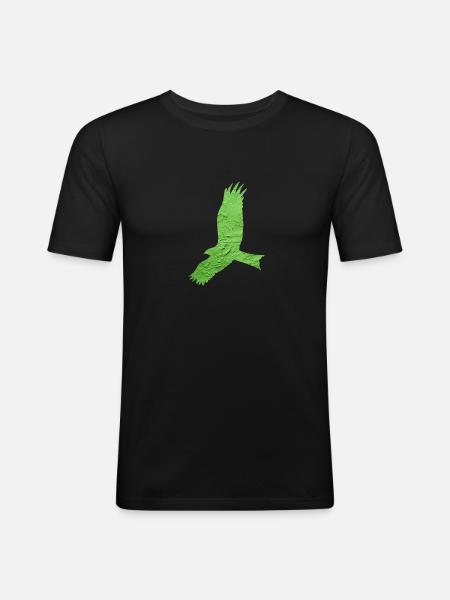 Greifvogel - Männer Slim Fit T-Shirt - Schwarz