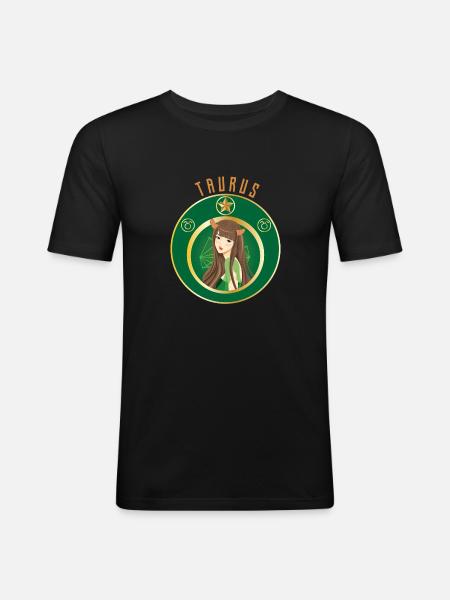 Zodiac - Horoscope - Taurus - Gift - Men's Slim Fit T-Shirt - black