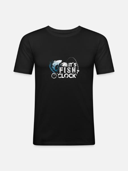Fish fishing gift - Men's Slim Fit T-Shirt - black