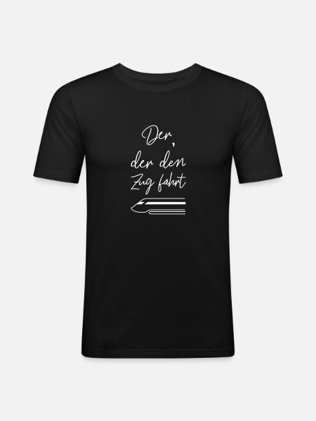 Celui qui conduit le train. - T-shirt près du corps Homme - noir