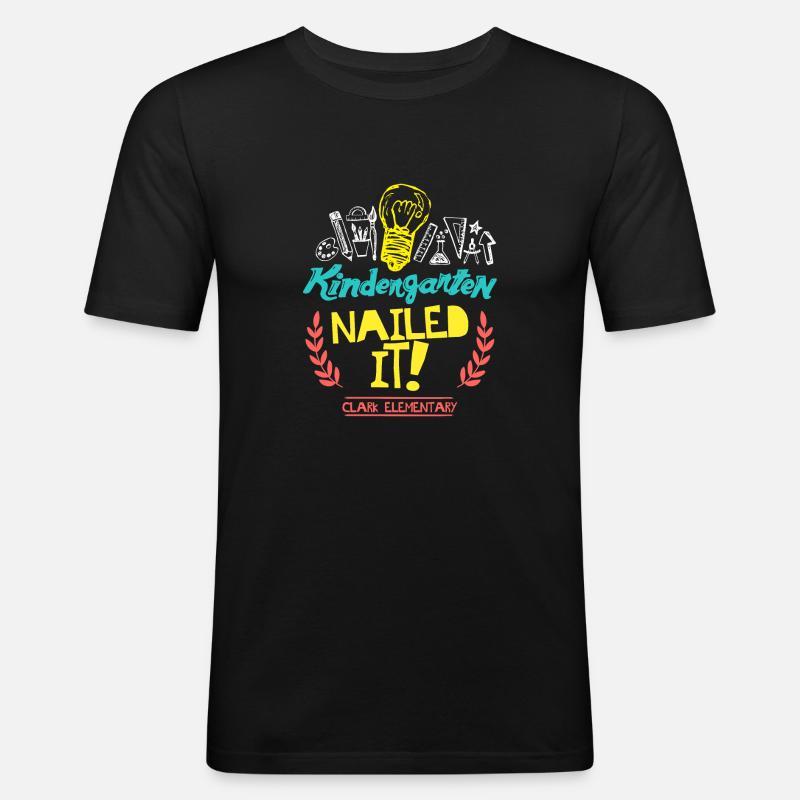 Kindergarten genagelt es Clark Elementary - Männer Slim Fit T-Shirt - Schwarz