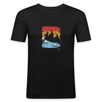Dolomites Dolomites Mountains Mountain Mountain Gift - Men's Slim Fit T-Shirt - black - Front - Nik (191cm)