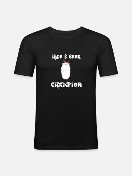 Hide and Seek Yeti - Men's Slim Fit T-Shirt - black