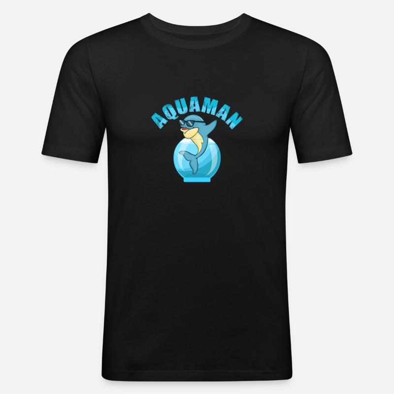 Wassermann - Männer Slim Fit T-Shirt - Schwarz