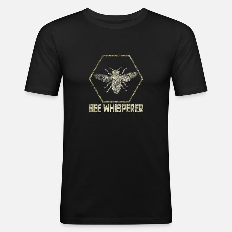 Weihnachtsgeschenk für Imker - Männer Slim Fit T-Shirt - Schwarz