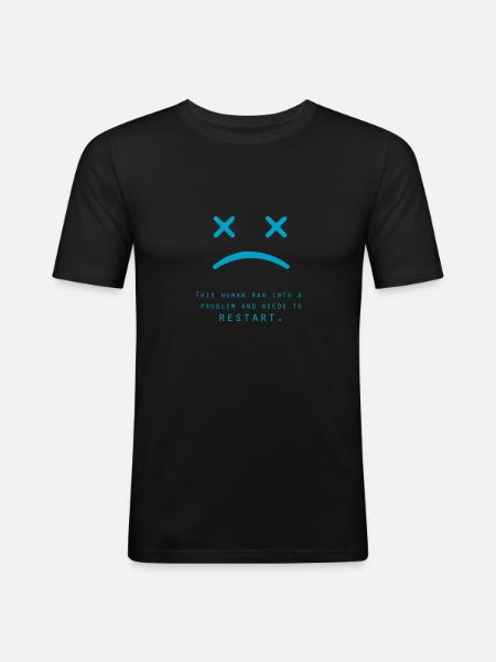 computer - Men's Slim Fit T-Shirt - black