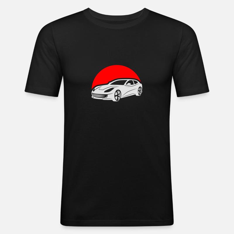 Auto - Männer Slim Fit T-Shirt - Schwarz