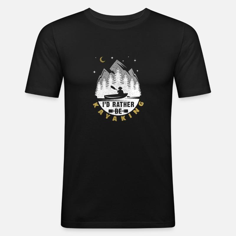 I'd Rather Be Kayaking - Men's Slim Fit T-Shirt - black