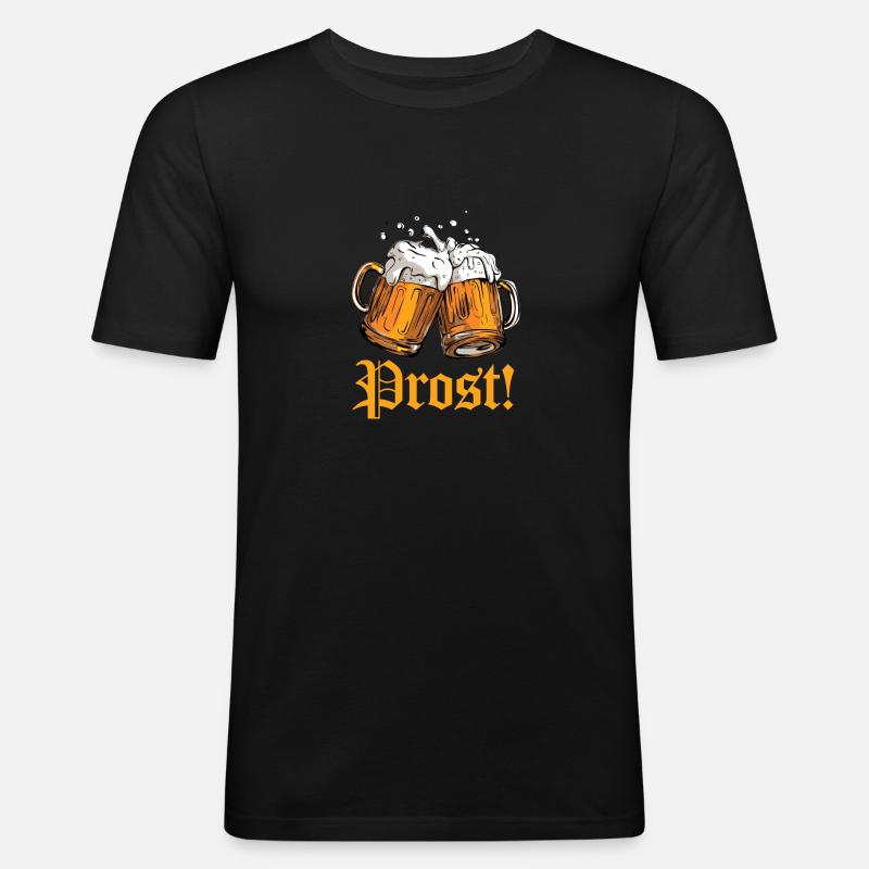 Prost - Männer Slim Fit T-Shirt - Schwarz