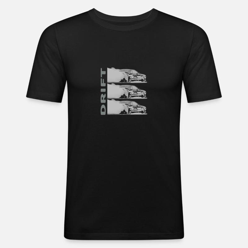 DRIFT dunkel - Männer Slim Fit T-Shirt - Schwarz