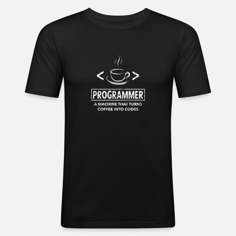 programmer - Men's Slim Fit T-Shirt - black