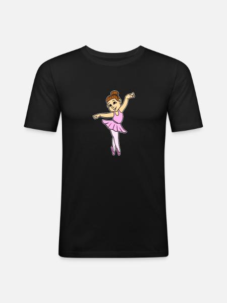 Ballet Dancing Model - Men's Slim Fit T-Shirt - black