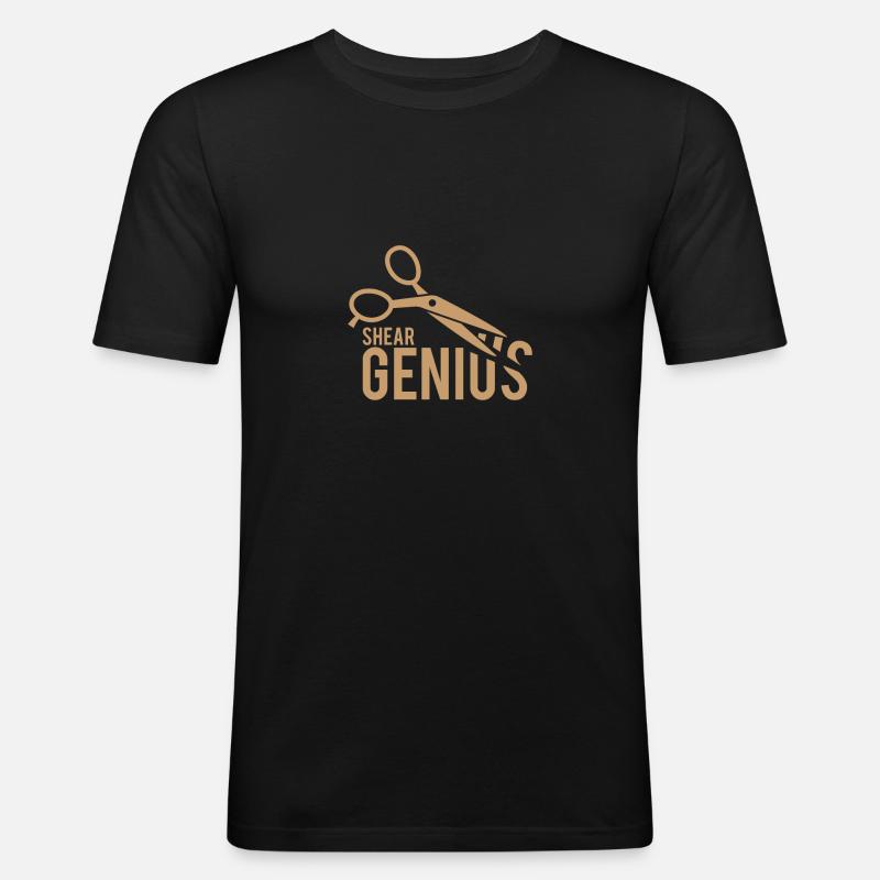 Schere - Männer Slim Fit T-Shirt - Schwarz