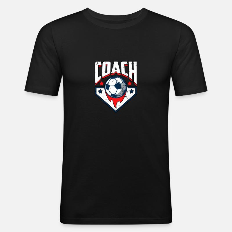 Fußballtrainer - Männer Slim Fit T-Shirt - Schwarz