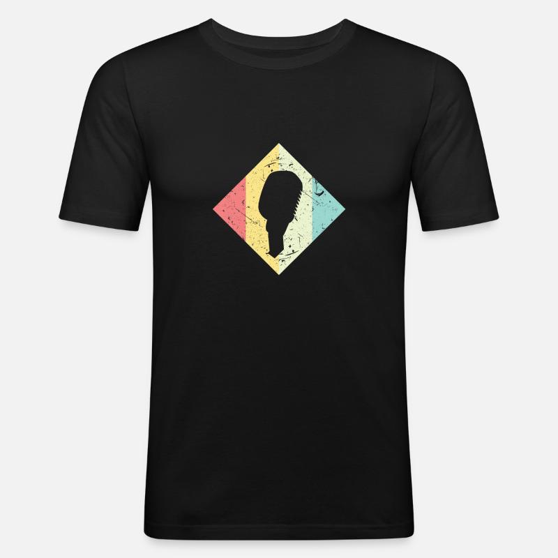 Mikrophon Mikrofon - Männer Slim Fit T-Shirt - Schwarz