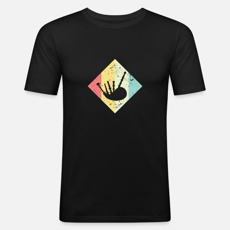 cornemuses - T-shirt près du corps Homme - noir