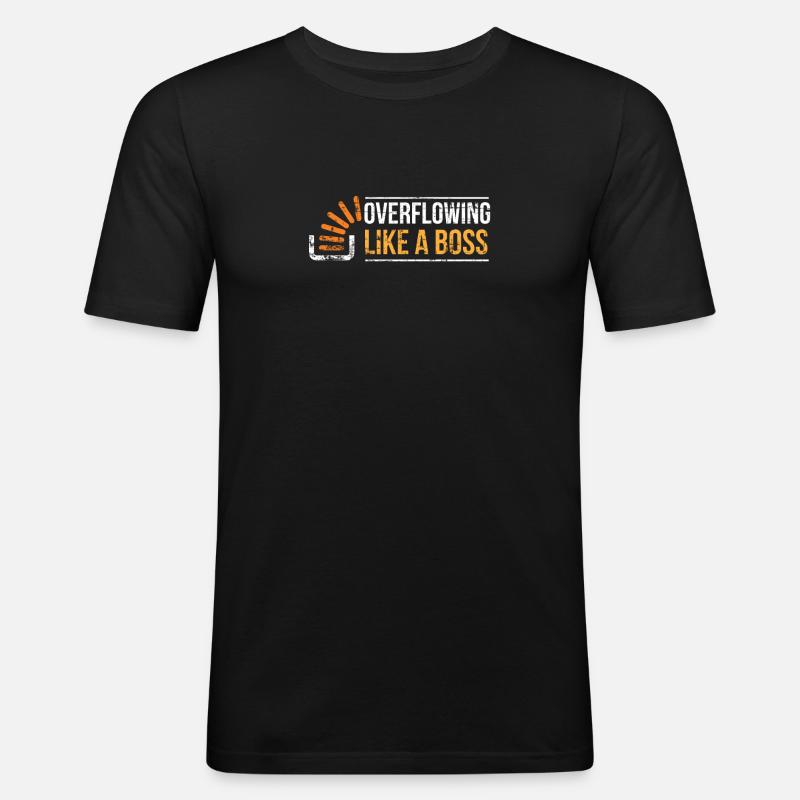 Programmateur Stackoverflow - T-shirt près du corps Homme - noir