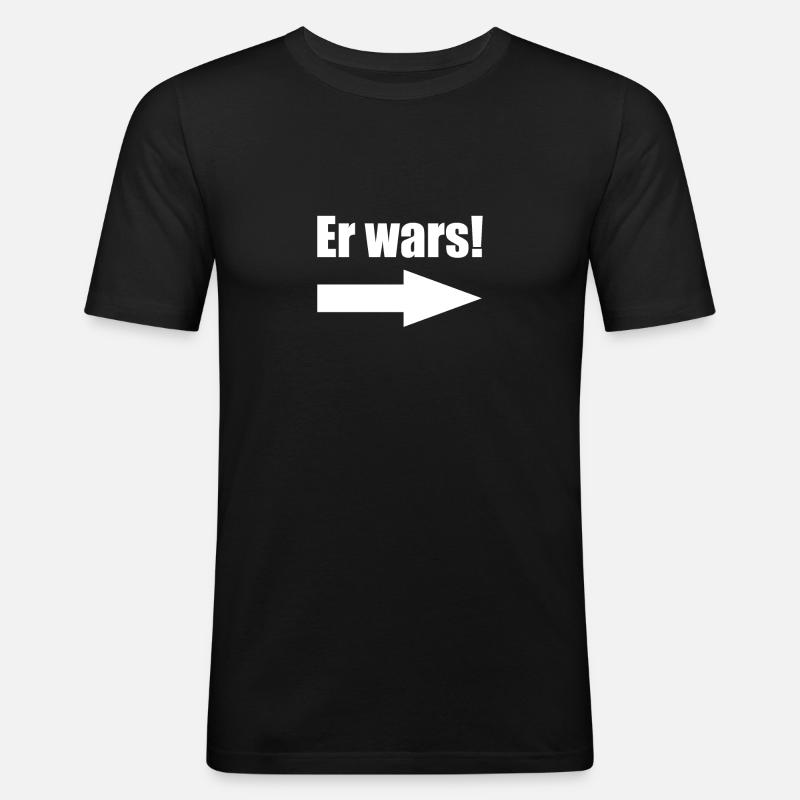 er wars - Männer Slim Fit T-Shirt - Schwarz