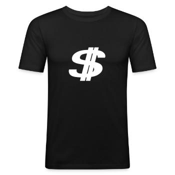 Dollar - T-shirt près du corps Homme - noir - Devant - Nik (191cm)
