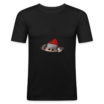 Baby Santa Claus Christmas Pregnant Mom Gift - Men's Slim Fit T-Shirt - black - Front - Nik (191cm)