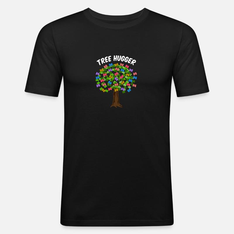 der Hugger - Männer Slim Fit T-Shirt - Schwarz