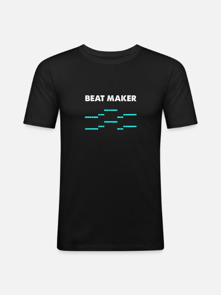 Beat maker - Men's Slim Fit T-Shirt - black