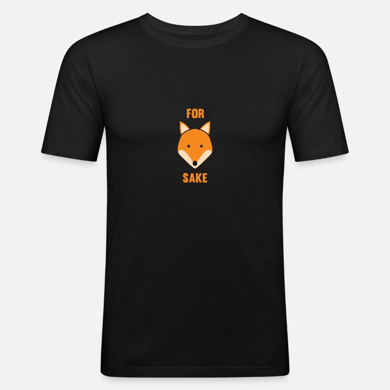 For Fox Sake - Männer Slim Fit T-Shirt - Schwarz