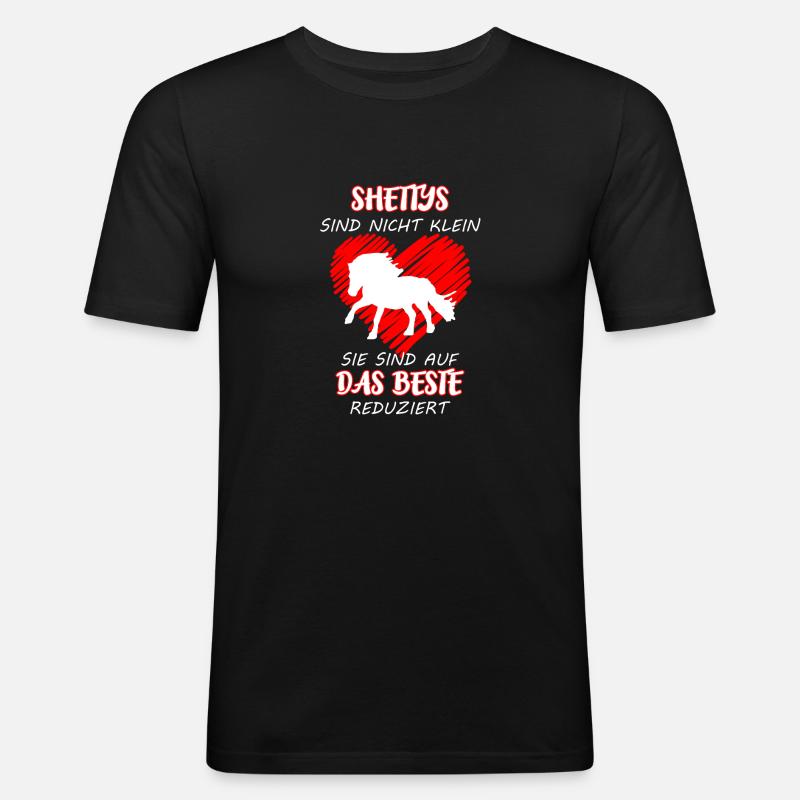Shettys sind nicht klein - Männer Slim Fit T-Shirt - Schwarz