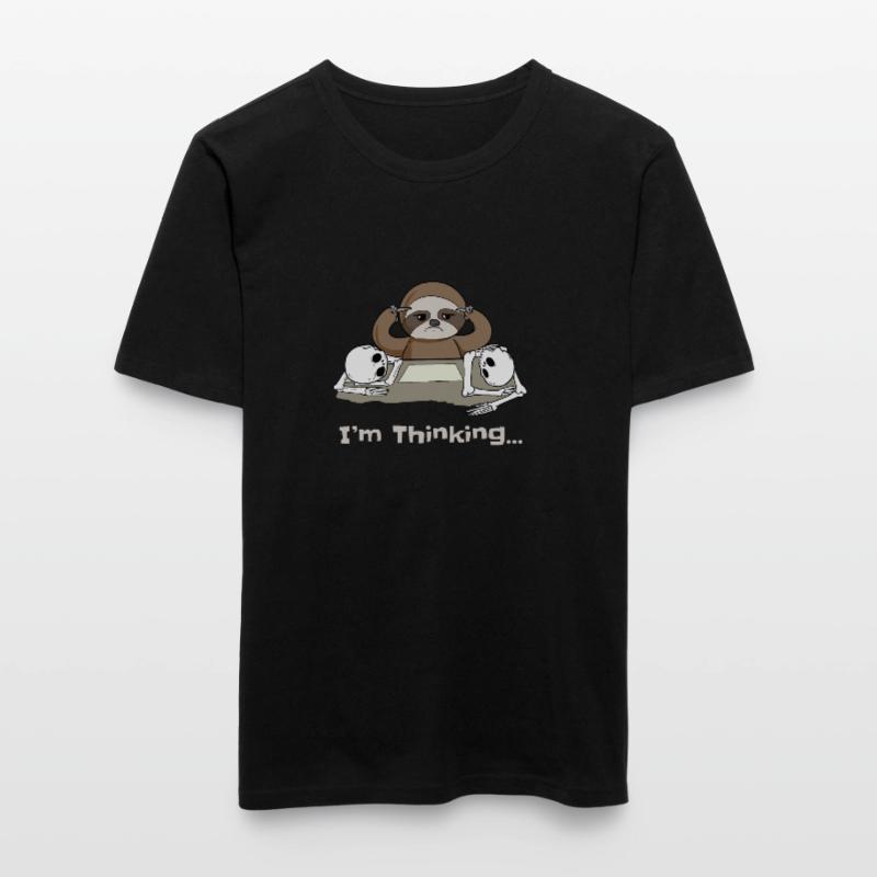 Faultier Idee Langsam Denken Überlegen Geschenk Männer Slim Fit T-Shirt
