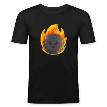 Bowling Bowler Bowling Ball Pins Cadeau De Grève - T-shirt près du corps Homme - noir - Devant - Nik (191cm)