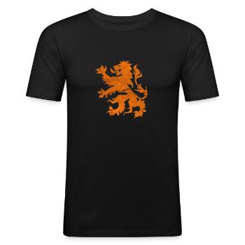 Lion symbol landmark gift - Men's Slim Fit T-Shirt - black - Front - Nik (191cm)