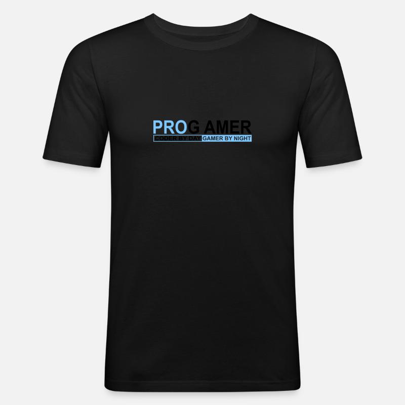 Prog(r)amer - Männer Slim Fit T-Shirt - Schwarz