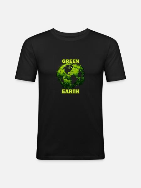 nature - Men's Slim Fit T-Shirt - black