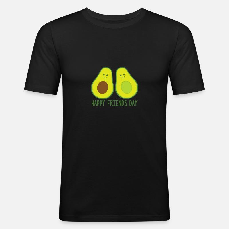 I migliori amici avocado - Maglietta aderente da uomo - nero