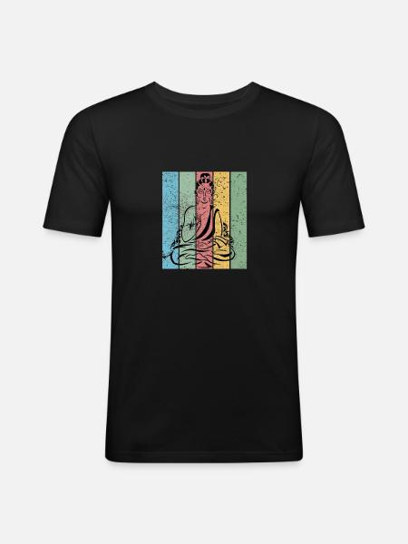 Buddha meditation shirt - Men's Slim Fit T-Shirt - black
