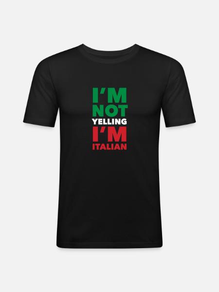 Funny Italian Gift - Men's Slim Fit T-Shirt - black