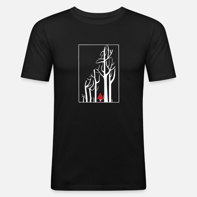 Rotkäppchen - Männer Slim Fit T-Shirt - Schwarz