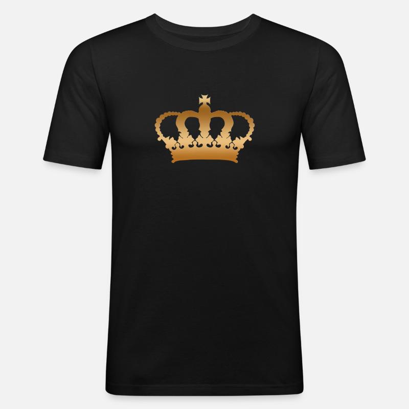 Royal king crown class - Men's Slim Fit T-Shirt - black