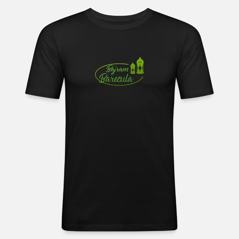 Bajram Barecula Bosanski Bajram - Männer Slim Fit T-Shirt - Schwarz