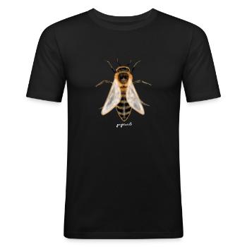 abeille - T-shirt près du corps Homme - noir - Devant - Nik (191cm)