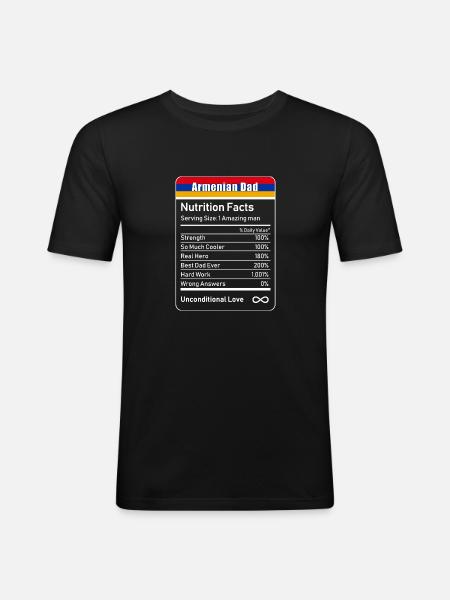 Armenian father gift for father's day - Men's Slim Fit T-Shirt - black