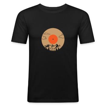 Music of Nature - Men's Slim Fit T-Shirt - black - Front - Nik (191cm)