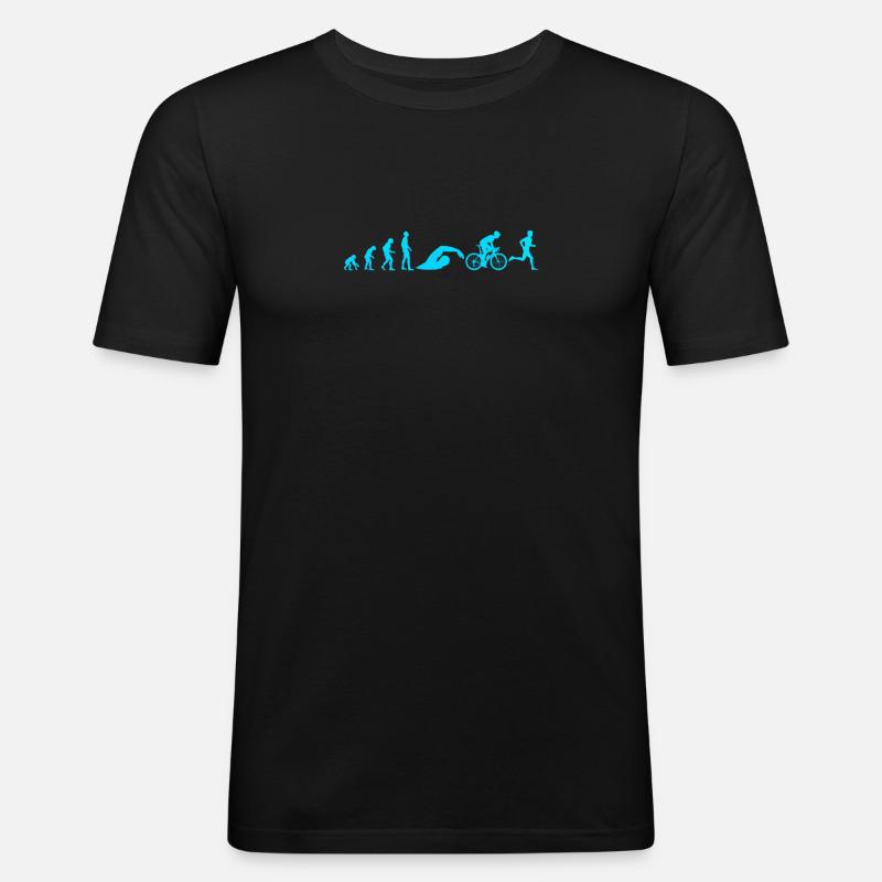 Triathlon Evolution Herren Männer - Männer Slim Fit T-Shirt - Schwarz