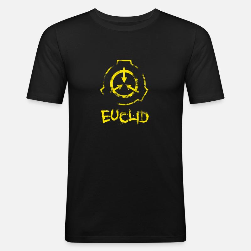 SCP Euklid-Symbol - Männer Slim Fit T-Shirt - Schwarz